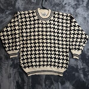 Vintage INKA Wool Knit Long Sleeve Pullover Crewneck Size X-Large Handmade